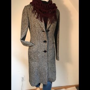 Banana Republic fully lined tweed coat